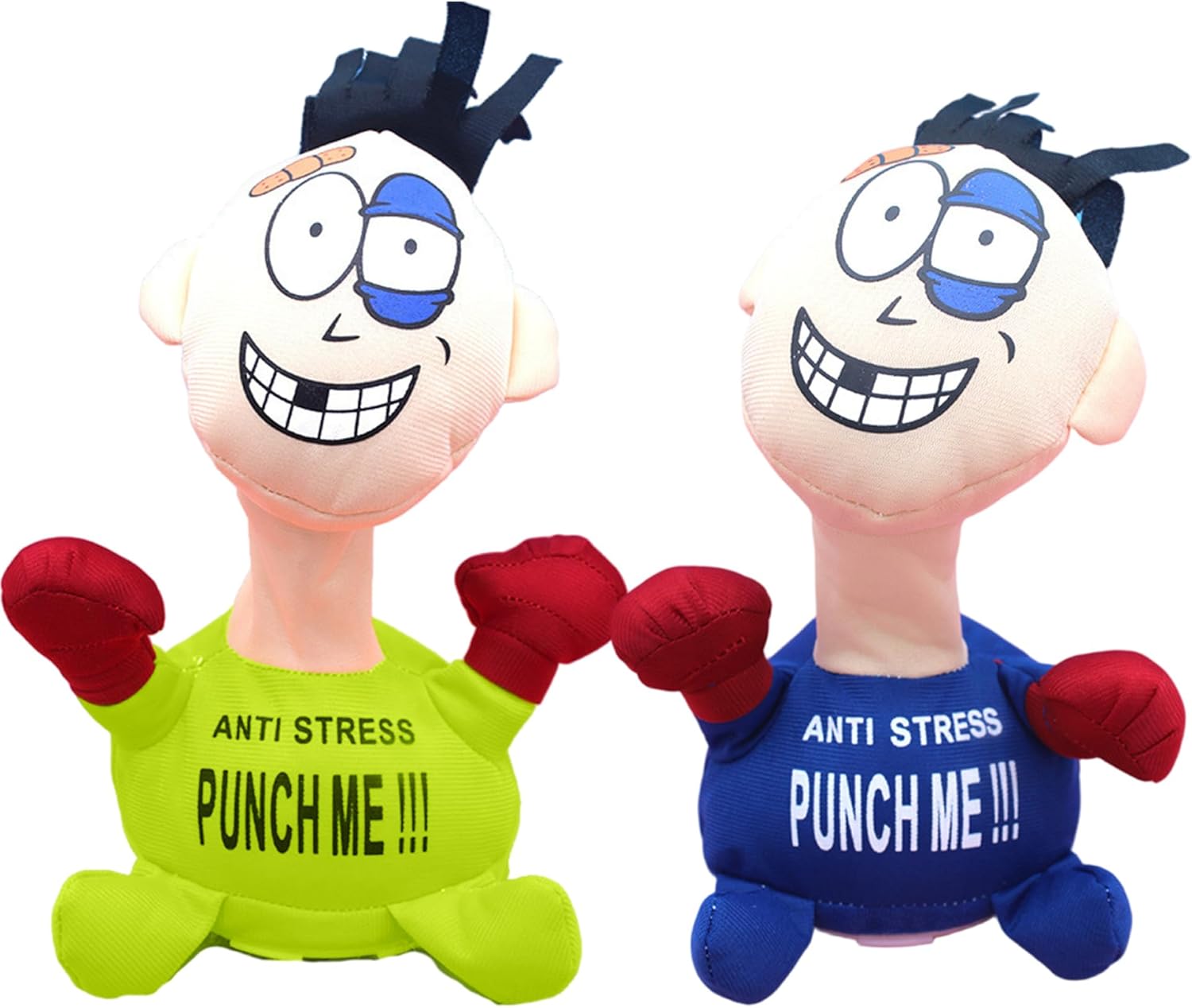 2Pcs Stress Relief Toy, Punch Me Screaming Doll Anxiety Relief Toys Electric Plush Emotional Doll for Adult, Child