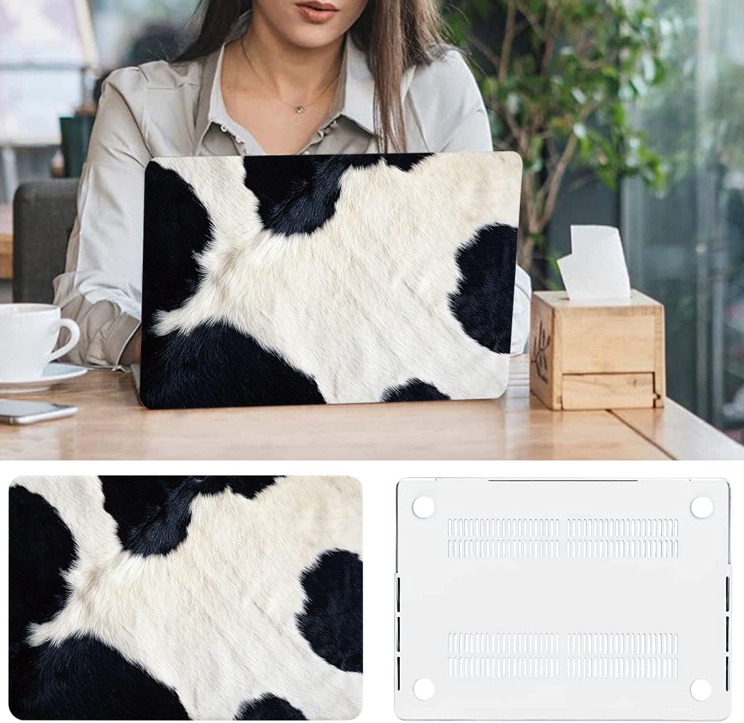 Compatible with MacBook Pro 14 Inch Case 2021-2026 M5 M4 M3 M2 M1 A3427 A3426 A3434 A3185 A3112 A3401 A2992 A2918 A2779 A2442 Hard Shell &Keyboard Cover& Mac OS Keyboard Sticker (Cow Hair)