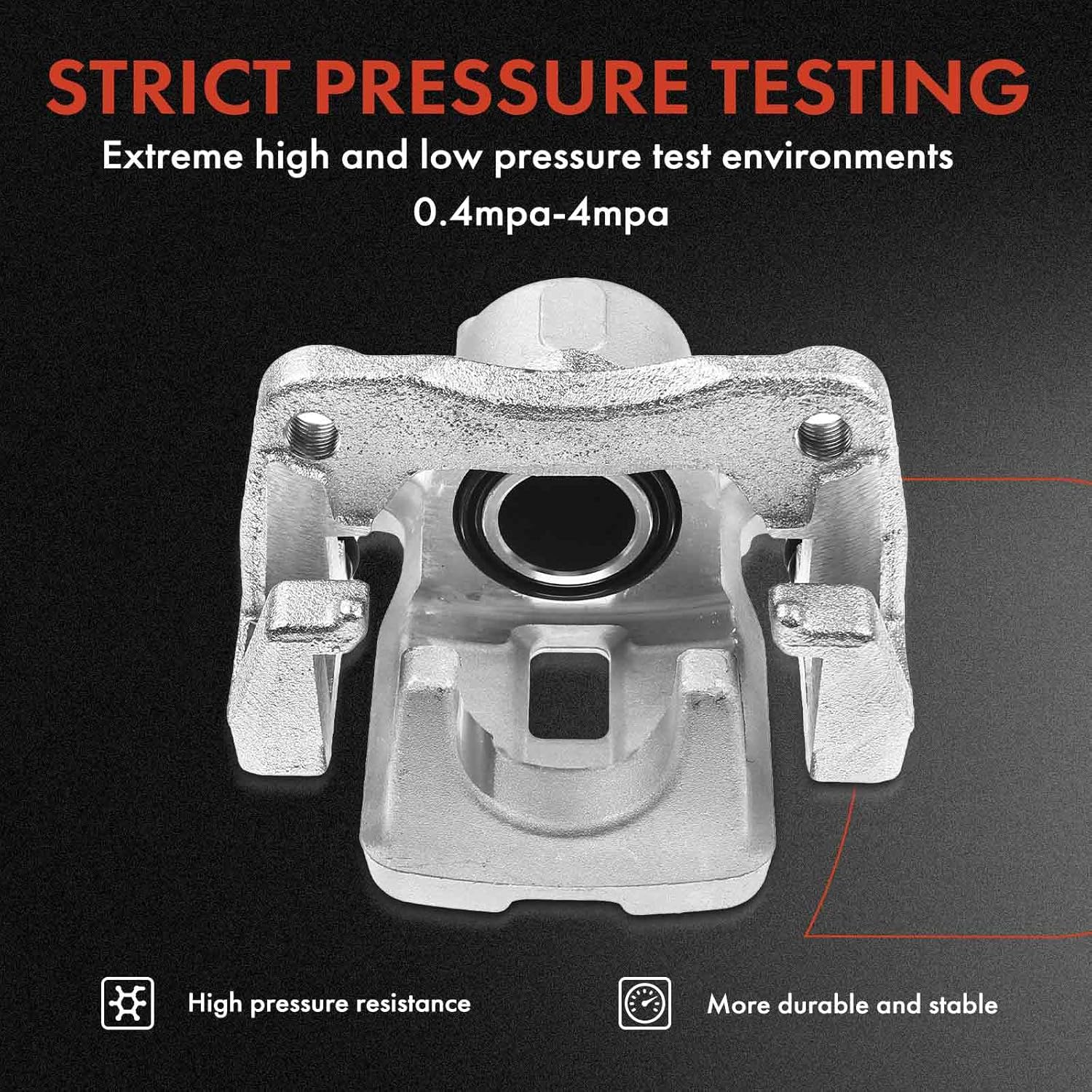 A-Premium Rear Disc Brake Rotors and Ceramic Pads Kit with Calipers Compatible with Toyota RAV4 2006 2007 2008 2009 2010 2011 2012 8PC-Set