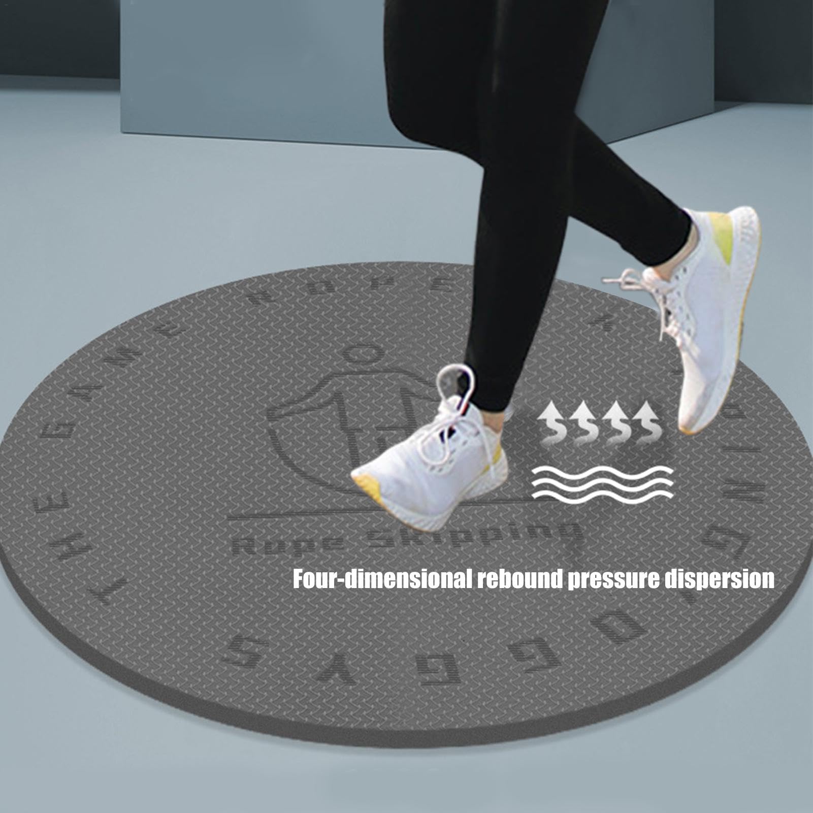 Springseilmatte TPE 6mm - 58x58 Cm Rutschfeste Fitnessmatte Für Home-Gym