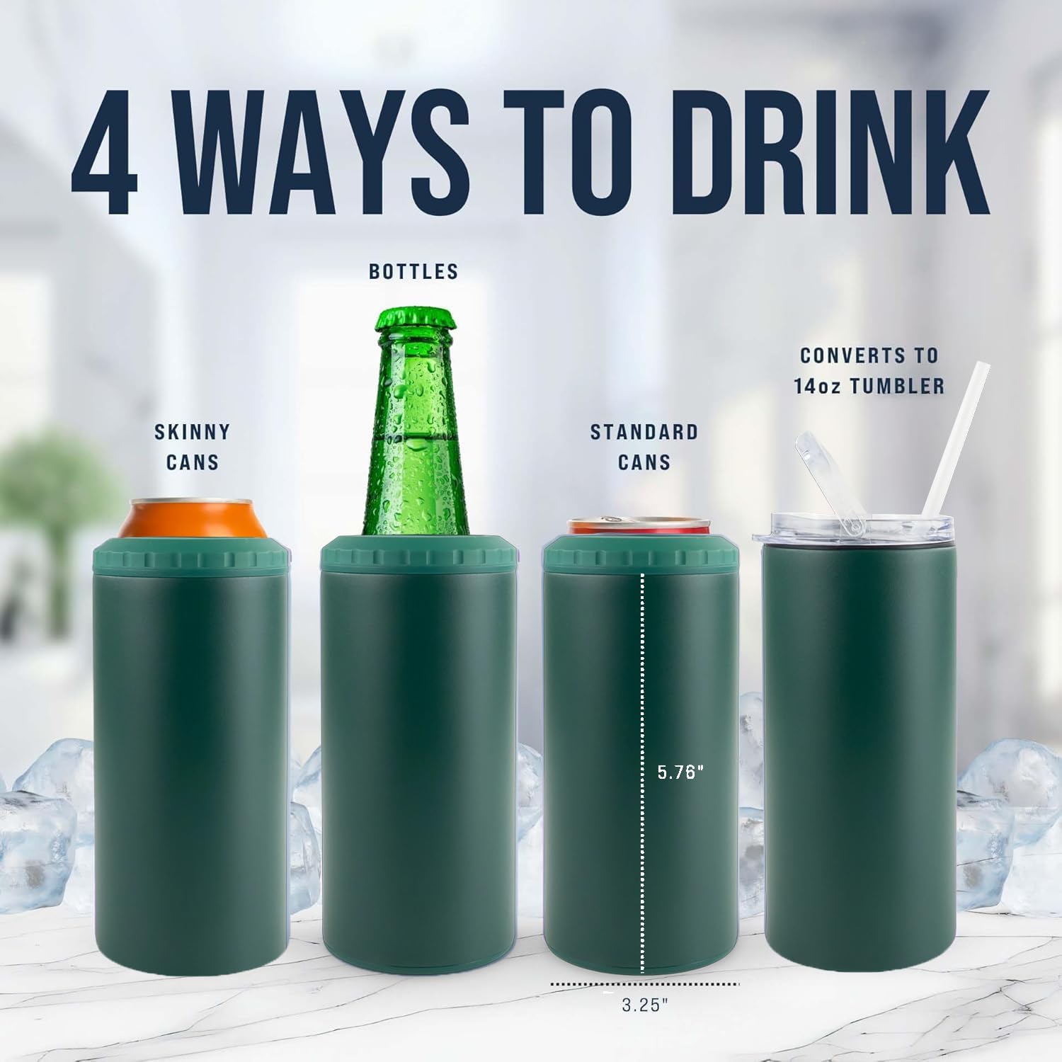 Cup with Speaker - Mistletoe, Vaso con Bocina Bluetooth, Termo con Bocina Bluetooth, 4 in 1 Can Cooler, Universal Can Cooler, Tumbler with Speaker on Bottom, Wireless Music Beer Cup