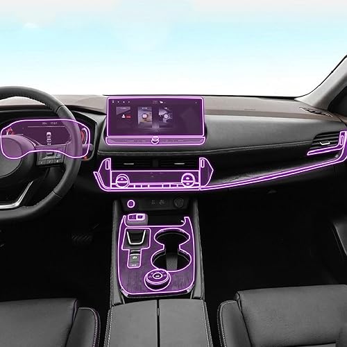 Miniatura 1 de Película interior de automóvil para tablero de instrumentos de piano, consola central de cambios, película de TPU transparente antiarañazos, para