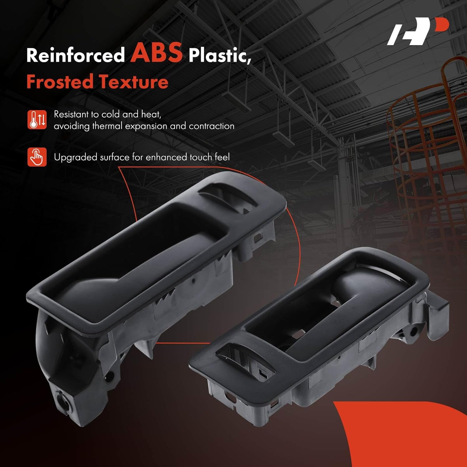 A-Premium Inside Interior Door Handles Compatible with Ford Mustang 2005 2006 2007, Textured Black, 2-PC Set, Front Driver and Passenger Side