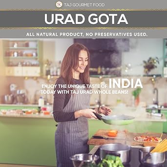 TAJ Urad Whole Dal | 4-Pounds | Black Gram