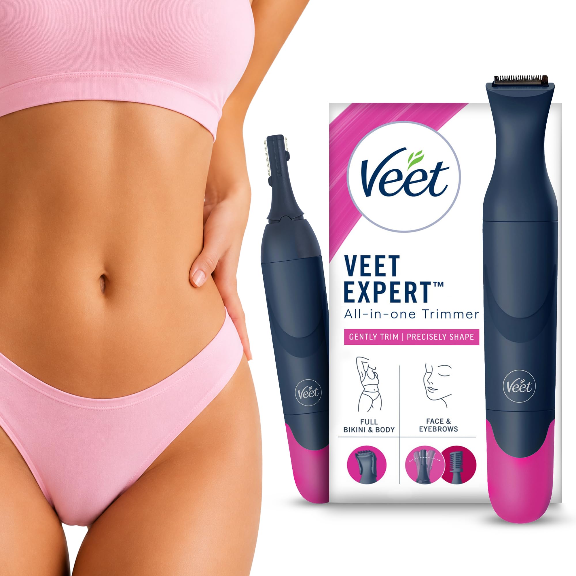 Veet Women Trimmer |All-in-One Full Body Trimmer for Women | Full Body, Bikini, Face & Eyebrow | No Nicks & Cuts | Hair Removal | Bikini Trimmer | Eyebrow Trimmer discount deal