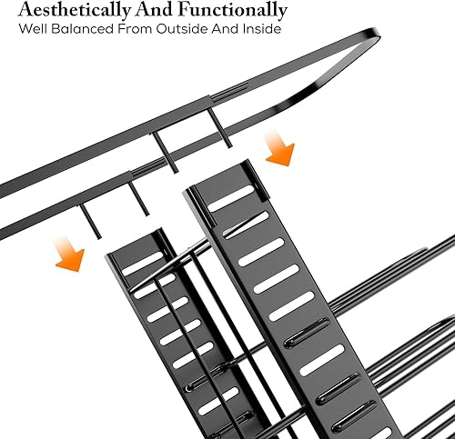 Miniatura 2 de PMYEK Organizador de ollas y sartenes organizadores y almacenamiento de gabinetes de cocina de 8 niveles, estantes ajustables para gabinetes,