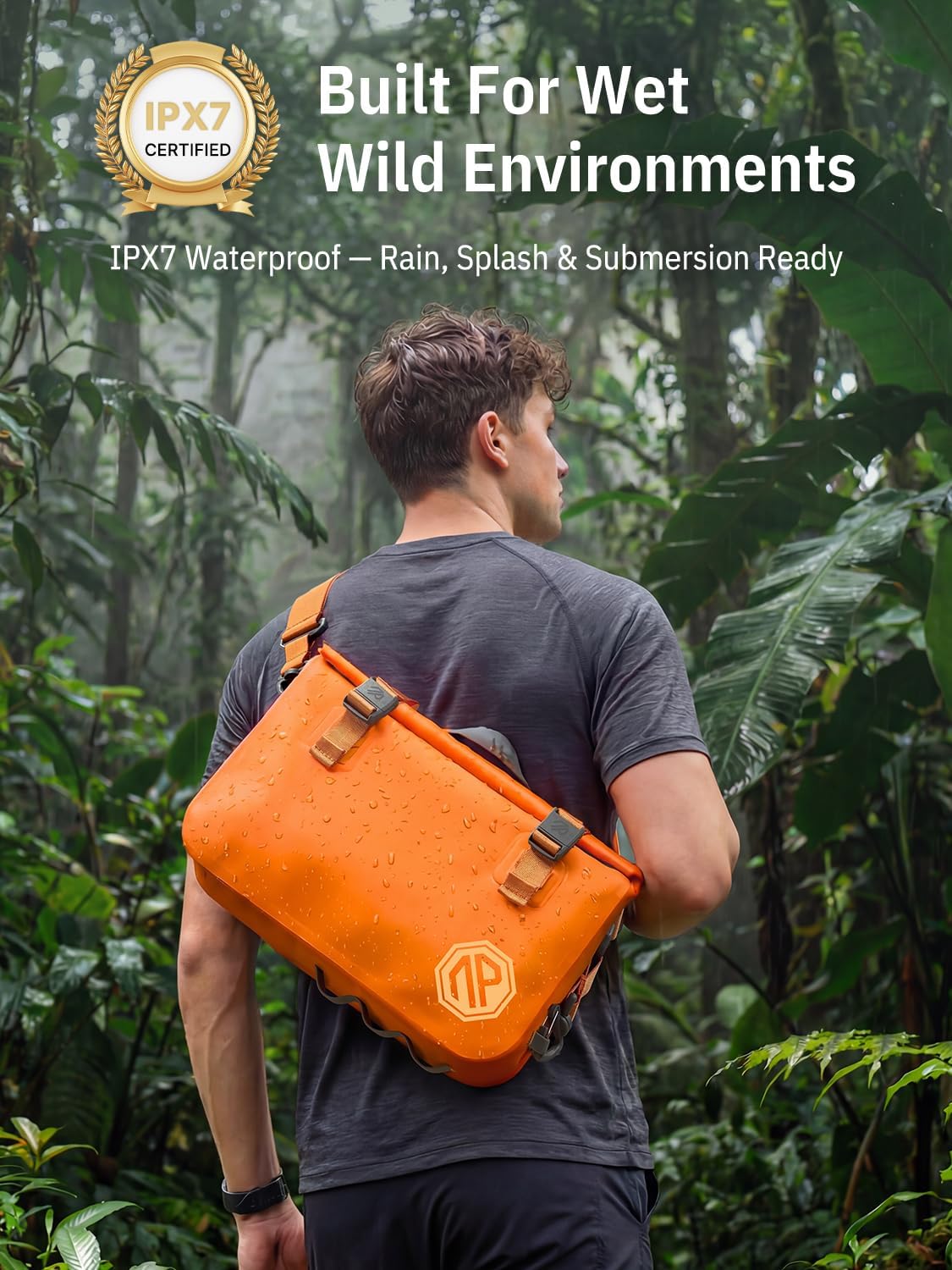 niphean IPX7 Waterproof Dry Bag with Magnetic One-Hand Closure, 7.5L Sling Crossbody Bag for Men Women Dry Bags Waterproof Backpack for Paddleboarding, Kayaking, Beach, Boating, Camping and Daily