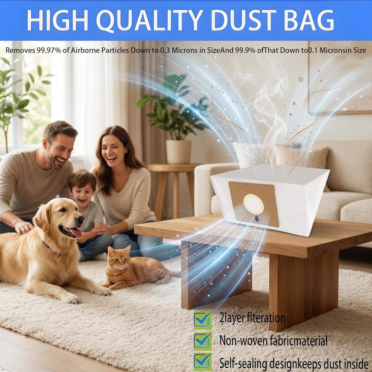 Replacement Dust Bags for Prolux Tritan Bagged Canister Vacuum Cleane: | 10 Pack Spare Parts Accessories