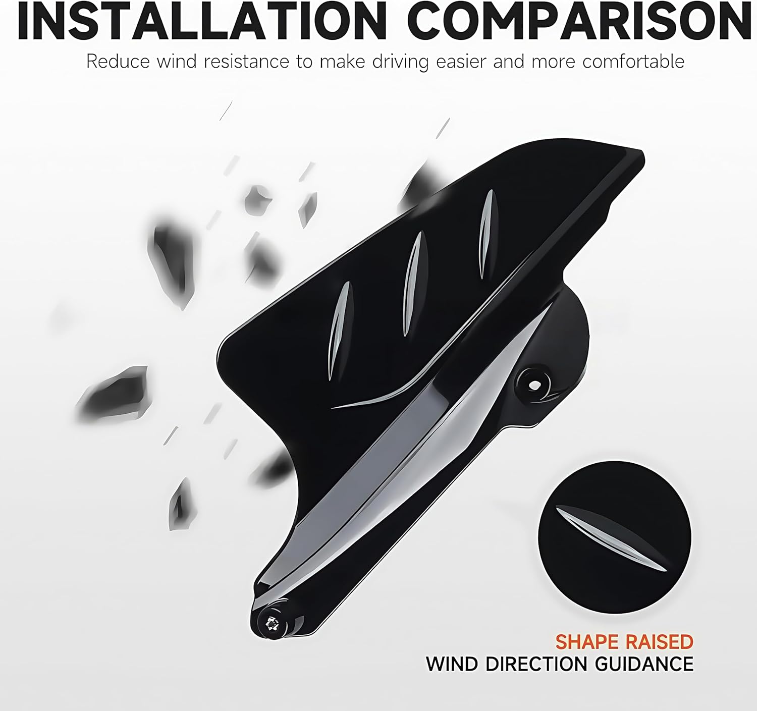 Air Deflector Kit Side Wings Air Deflectors Front Fairing Side Wing Windshield Deflector for Indian Chieftain Dark Horse/for Chieftain Limited Roadmaster Limited Models 2019-2024 2023