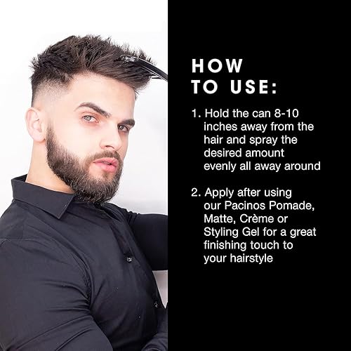 Vista 5 de Pacinos Laca para el cabello Final Touch, antiencrespamiento, sujeción firme, flexible, de secado rápido y sin escamas, añade volumen, textura