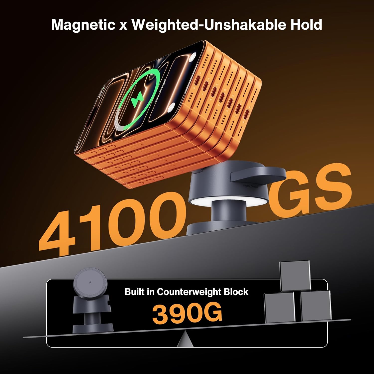 iVANKY Qi2 Certified 3 in 1 Mag-Safe Charger Stand, 15W Fast Magnetic Wireless Charging Station with Night Light for iPhone 17 16 15 14 13 Pro Max, Apple Watch 11 10-2 AirPods 4/3/2/Pro(No AC Adapter) - Image 7