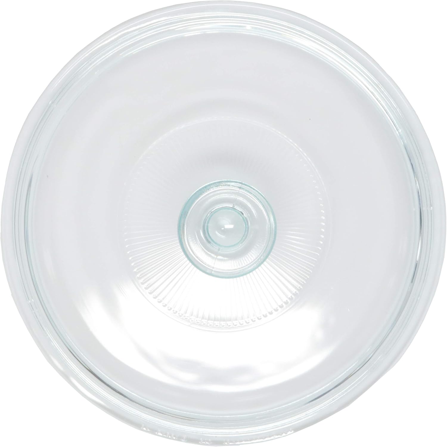 CorningWare G-1C 2.5qt French White Clear Fluted Round Glass Lids (2-Pack)