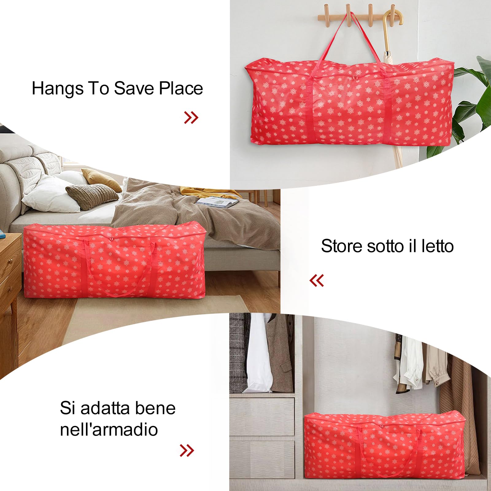Borsa per Albero di Natale, Borsa Portaoggetti per Albero di Natale per 7.5FT. Alberi, Borsa per la Conservazione di Alberi di Natale Artificiali Materiale Protegge Dalla Polvere