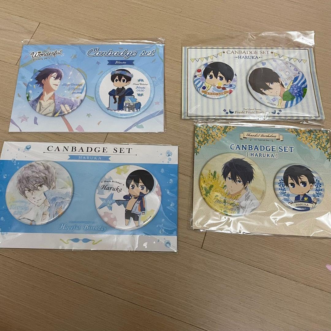 Free! 七瀬遙 橘真琴 プレシャス バースデー precious 缶バッジ クリア