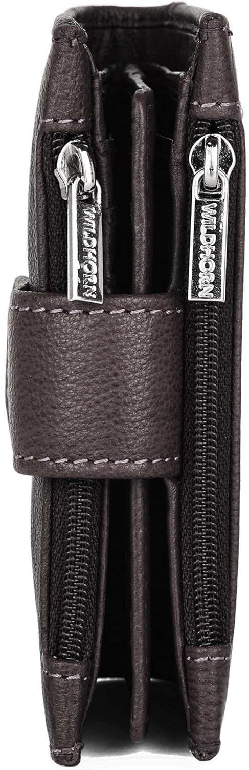WildHorn Leather Wallet for Men, Brown, 11.5 x 9.3 x 1 cm, Classic