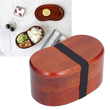 Lunch Box, Wood Meal Box, Corrosion Resistant Lightweight Wooden Shell for Meal Sushi