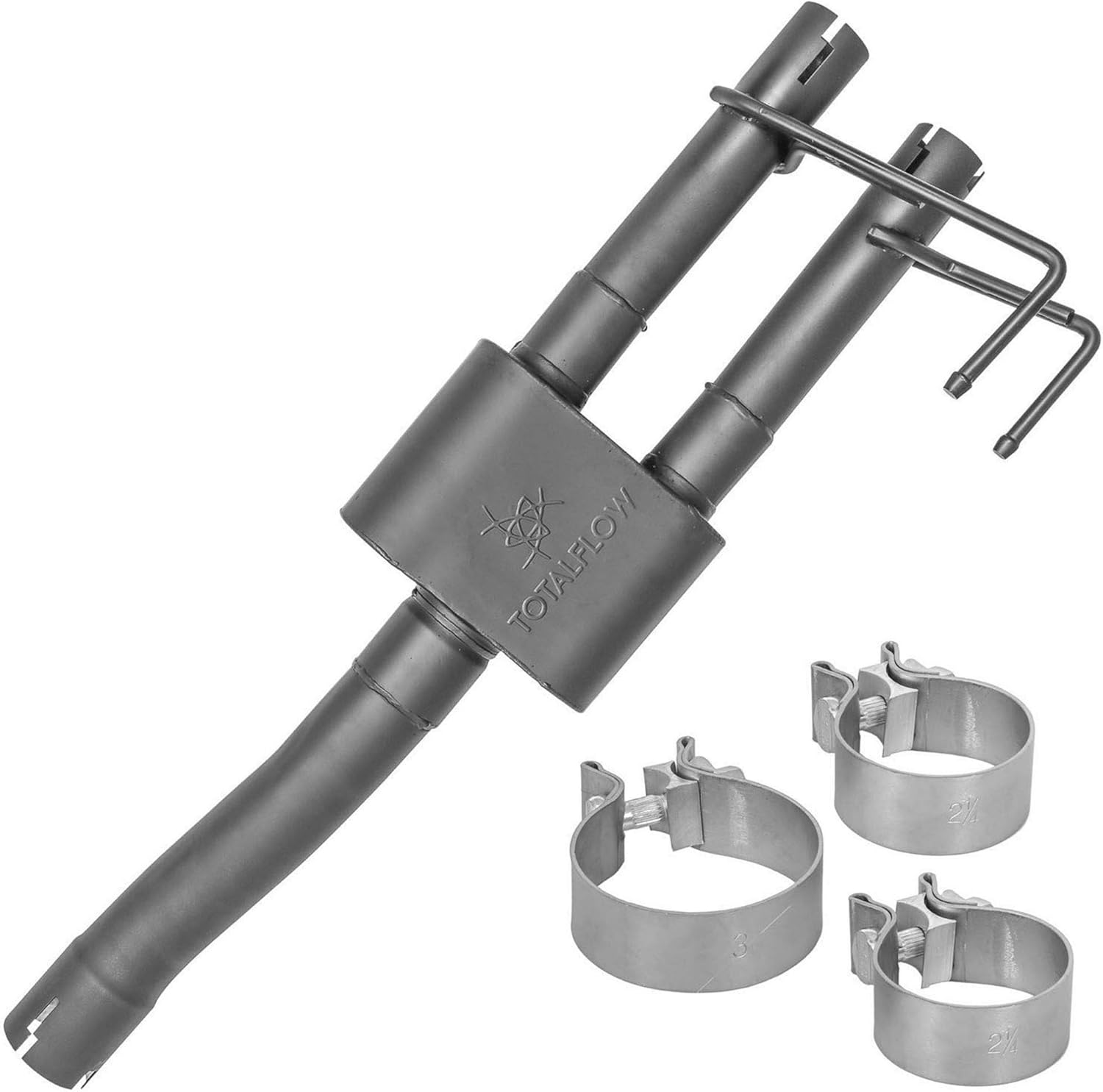 TOTALFLOW 442633 Black 1-Chamber Muffler 09-18 1500 Direct Fit Exhaust 2009-2018 Dodge Ram 1500-409 Stainless Steel (Single