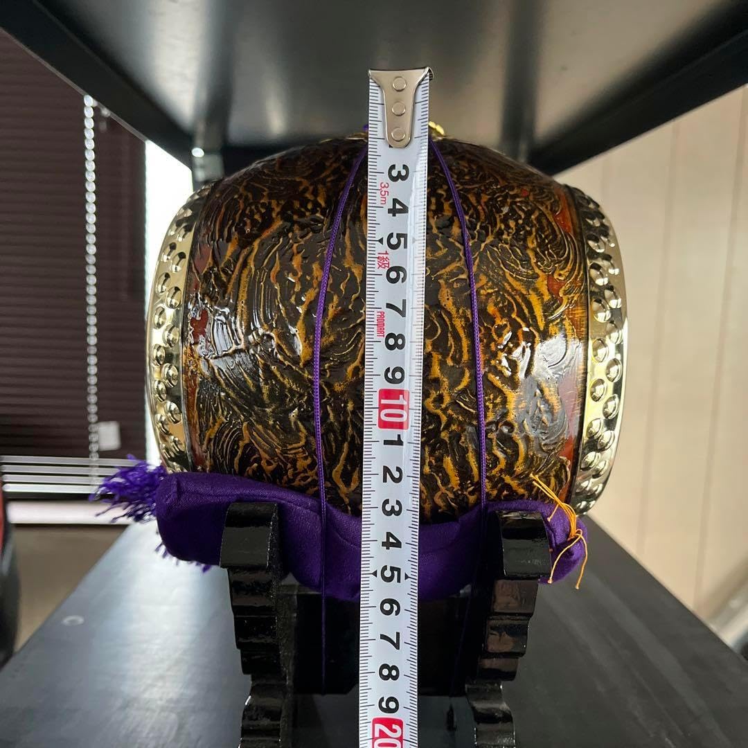 軍扇・陣笠・陣太鼓付三品セット 台付き 端午の節句飾り・五月人形