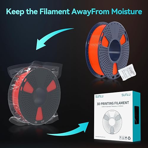 Vista 84 de SUNLU - Filamento PLA de seda de 1.75 mm, filamento brillante para impresora 3D, precisión dimensional +/- 0.02 mm, 1 kg, 330 metros, plata sedosa