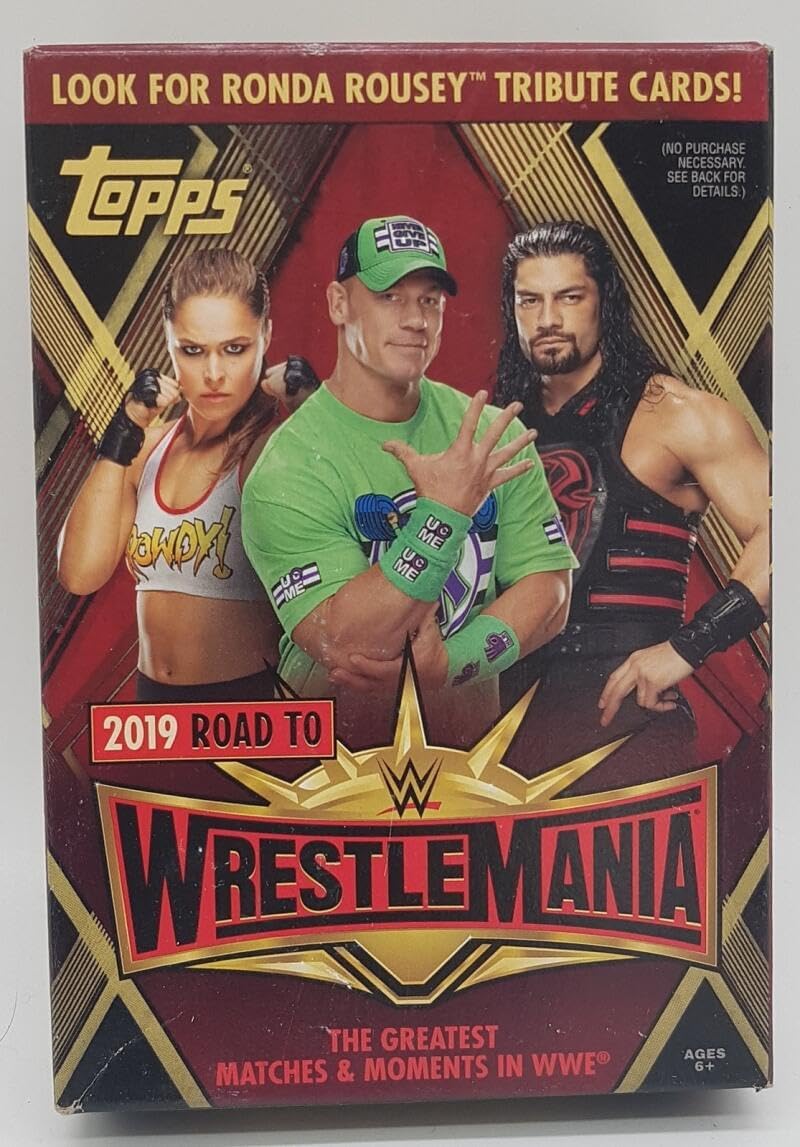 2019 Topps WWE Wrestling Road to Wrestlemania Factory Sealed Hanger Box 42 Cards. Chase possible autographs of your favorite wrestlers.