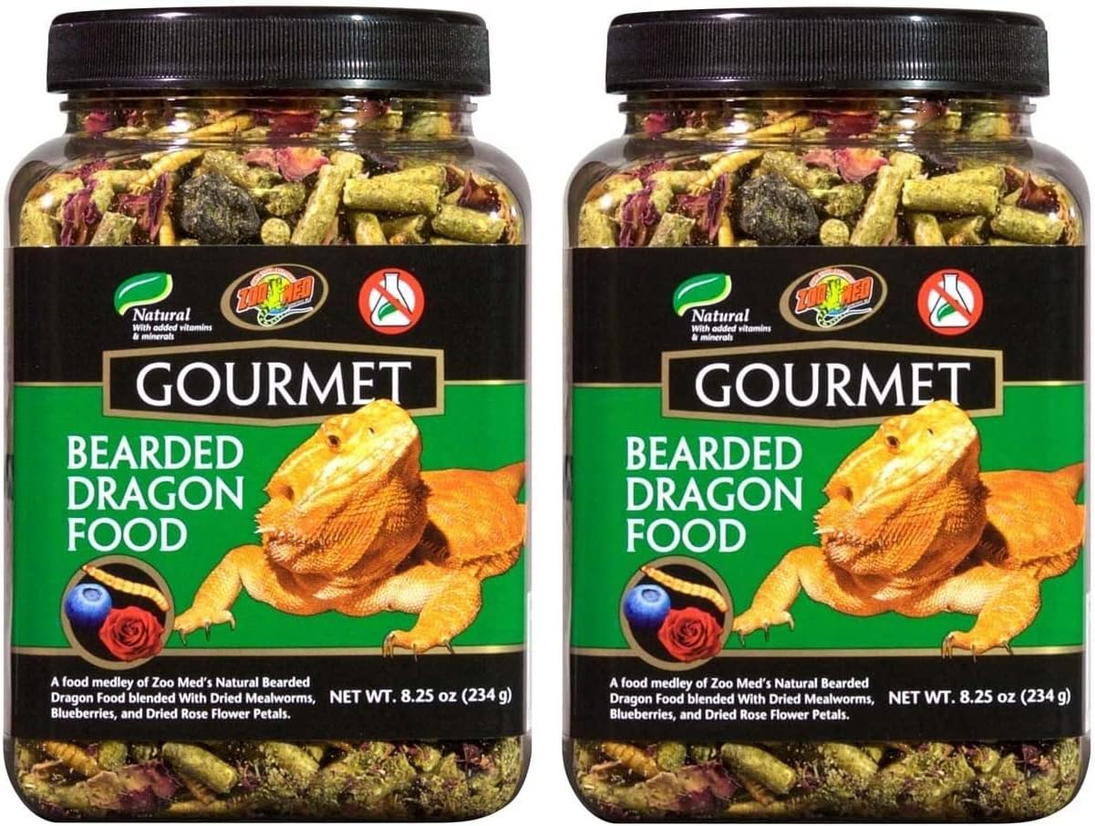 Zoo Med Gourmet Bearded Dragon Food, 8.25 oz each (Pack of 2)