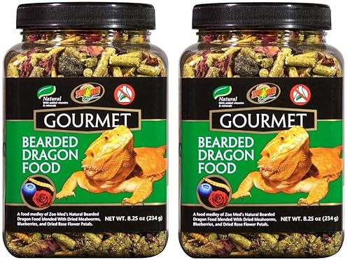 Zoo Med Gourmet Bearded Dragon Food, 8.25 oz each (Pack