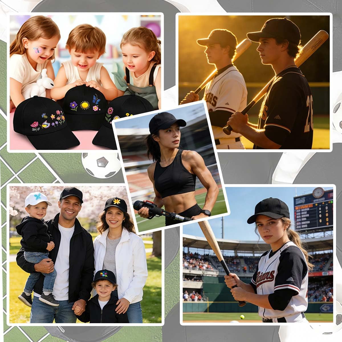 Back to School DIY Baseball Caps Bulk Adjustable Polyester Baseball Cap for Birthday Party Outdoor Sports Sun Protection