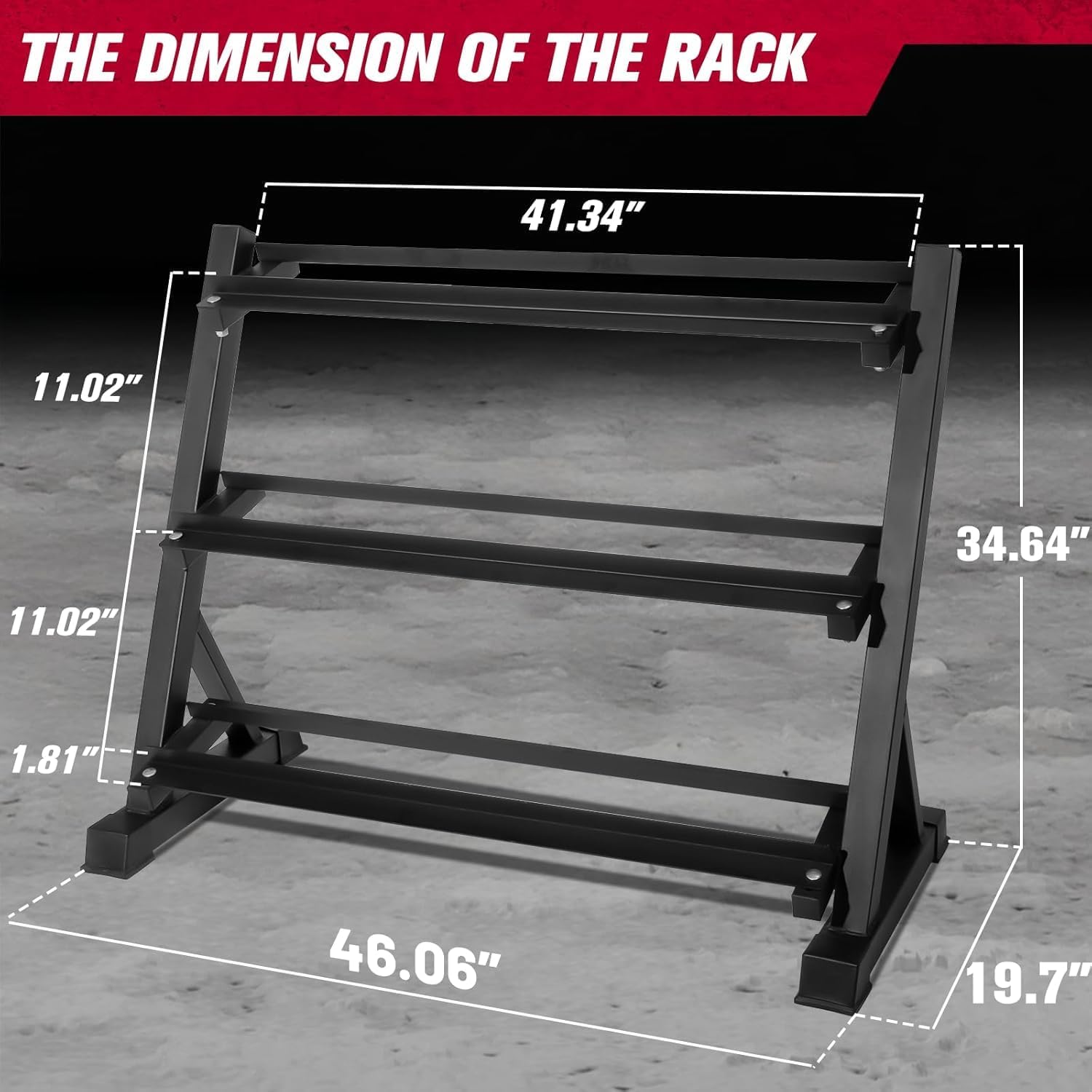 RitFit Rubber Coated Hex Dumbbell Set with Rack, 5-780LB for Home Gym Strength Training, Anti-Slip Knurled Handle, Hexagon Anti-Roll, Heavy-Duty Storage Rack