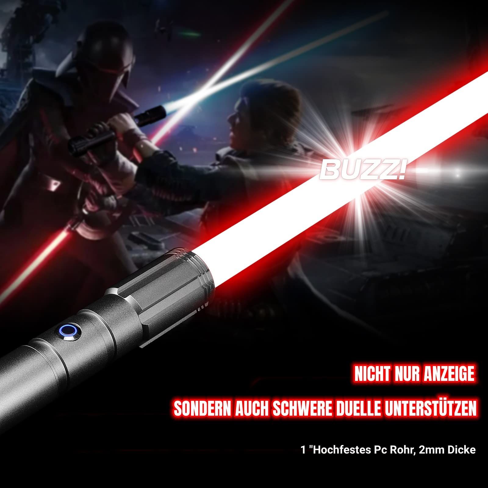 X-TREXSABER Lichtschwert mit Bewegungskontrolle, Glatter Schwung 12 RGB Farben und 16 Sound Fonts Lightsaber, Griff Schwere Duell laserschwert für Erwachsene Tag der Kinder Cosplay