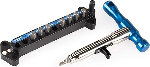Park Tool, One Size QTH-1 - Juego de destornilladores de broca de cambio rápido, azulplateado