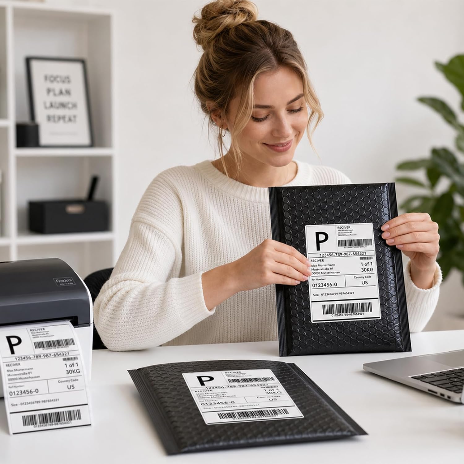 Fuxury Thermal Labels 4x6 200 Labels Fanfold Direct Shipping Label