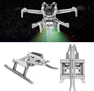 Faltbares Fahrwerk mit blinkenden LED-Lichtern für DJI Mini 4 Pro Drohne - Perfekte Passform, effektiver Schutz, kompaktes und leichtes Design, schnell klappbar und platzsparend