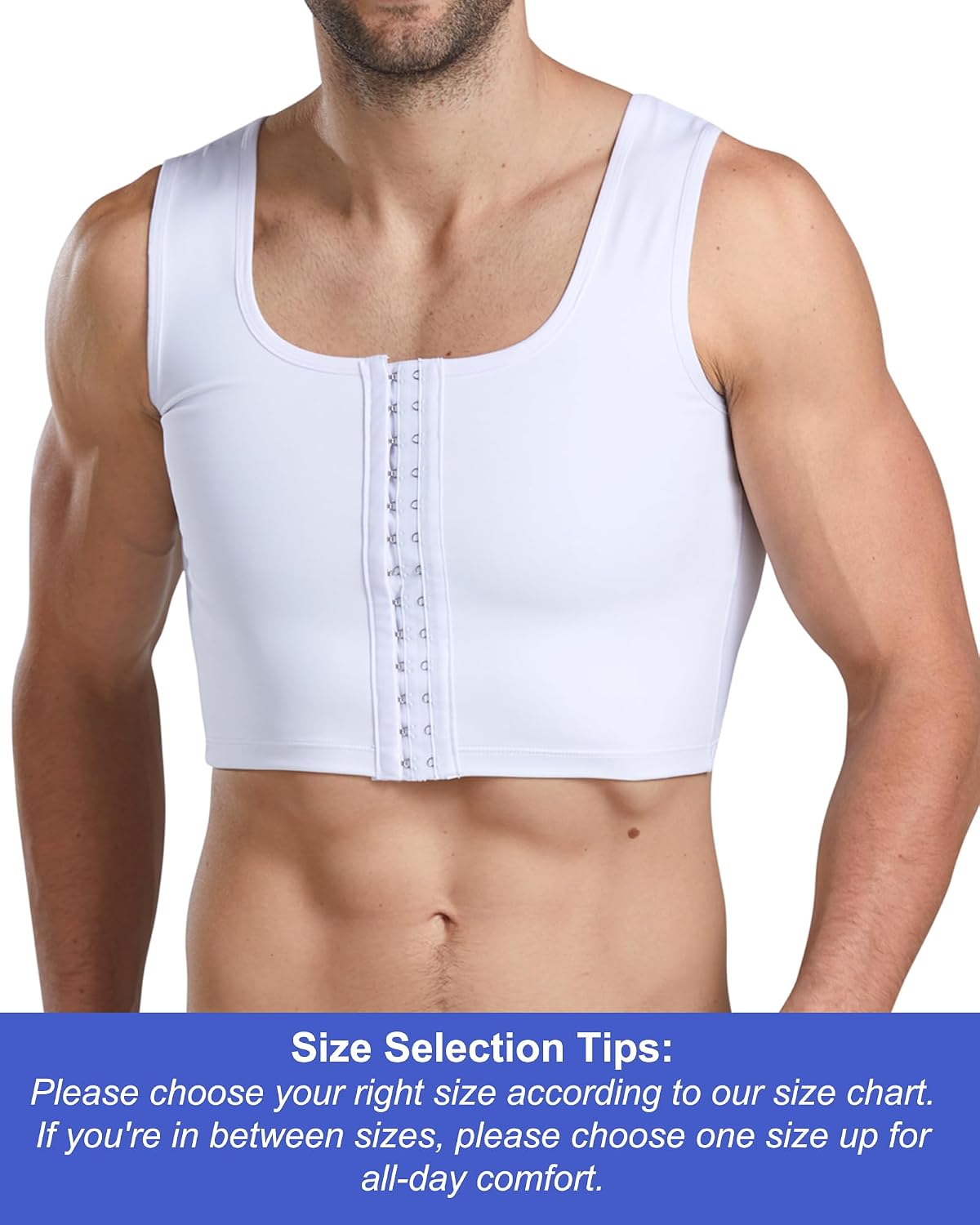 Mens Compression Corset Vest Workout Fajas para Hombres Back Support Gynecomastia Shapewear Tops