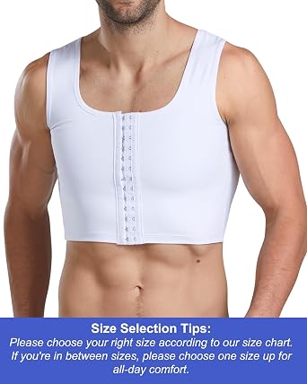Mens Compression Corset Vest Workout Fajas para Hombres Back Support Gynecomastia Shapewear Tops