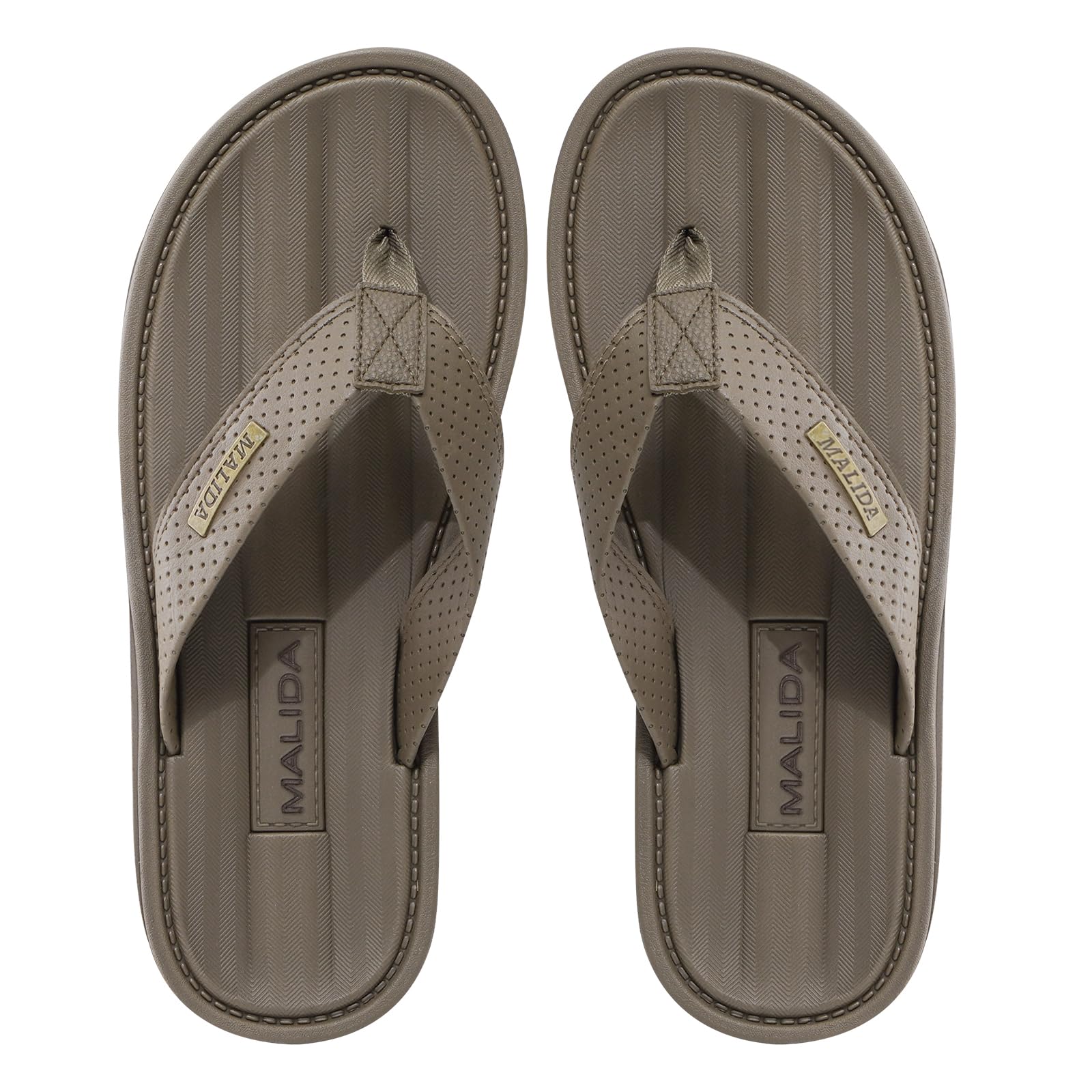 MALIDA Mens Flip Flops Non-Slip Bathroom Shower Shoes Waterproof Cushion foam Indoor and Outdoor Thong Sandals