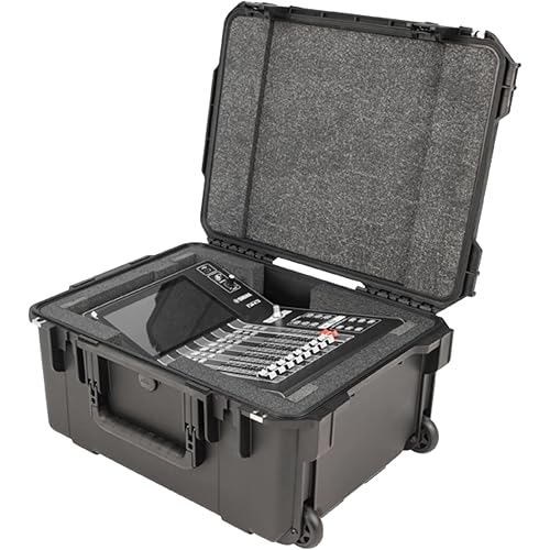 SKB Yamaha DM3/DM3-D iSeries Waterproof Case - Ultra-Durable, Watertight with Custom Foam Interior for Mixer Protection - Built-In Pull