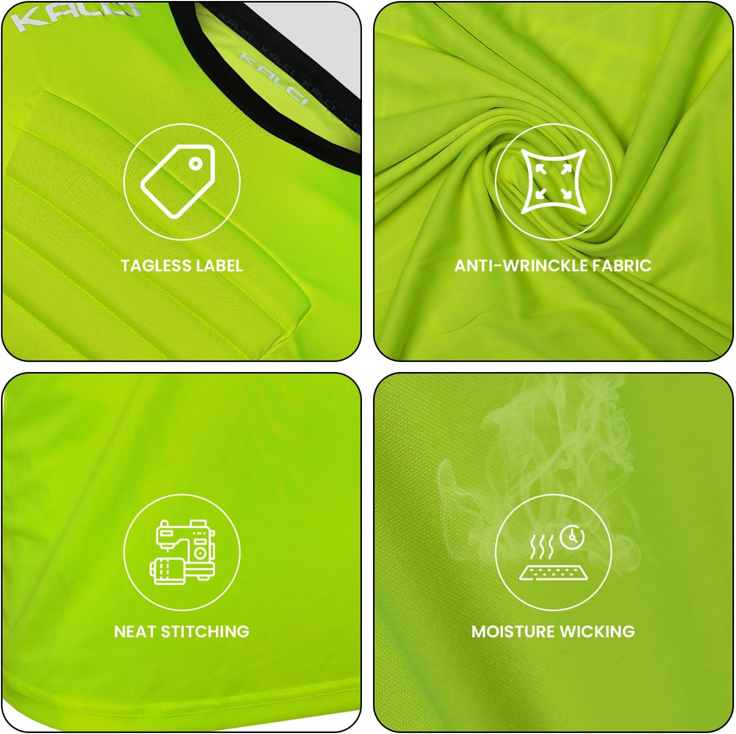 Kalci Soccer Goalie Shirt, Padded Goalkeeper Jersey, Youth/Adult & Kids Sizes, Long Sleeve Football Padded Shirt Mens - Image 7