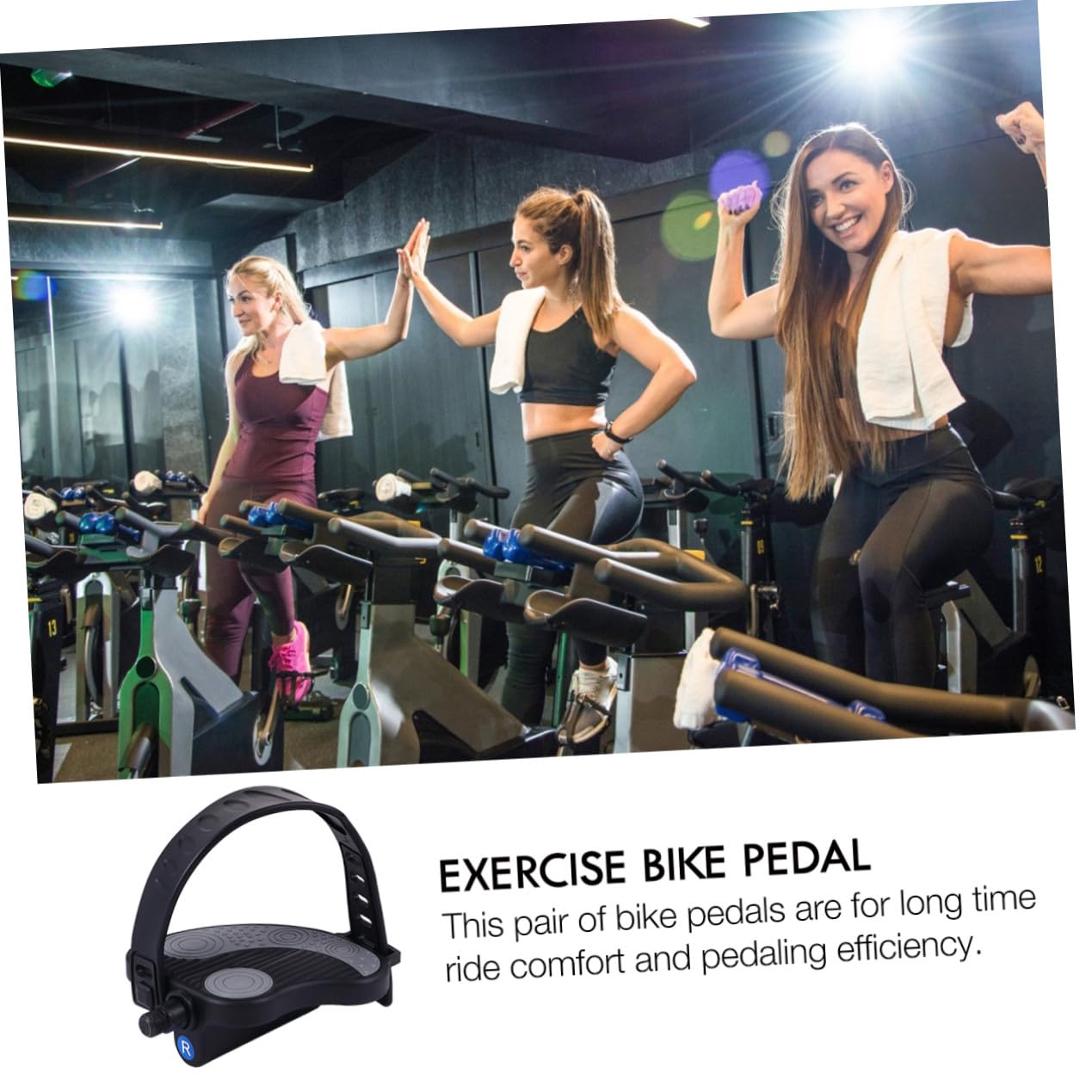 PRETYZOOM Pedales Prolongado Antideslizante con Bicicleta para Correa de Estática Aleatorio Estilo Cómodo y Hebilla Plástico Resistente en Ejercicio Uso Bicicletas de Carretera