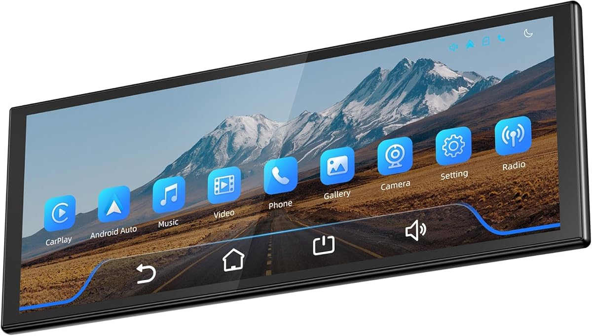 INNOVV V1 10.3 Inch Carplay Screen for Car, 1920 * 720 IPS Touch Screen Car Stereo with GPS Navigation, Dual-Band WiFi Bluetooth Audio, Siri, Apple Carplay & Android Auto Car Stereo Fit All Vehicles