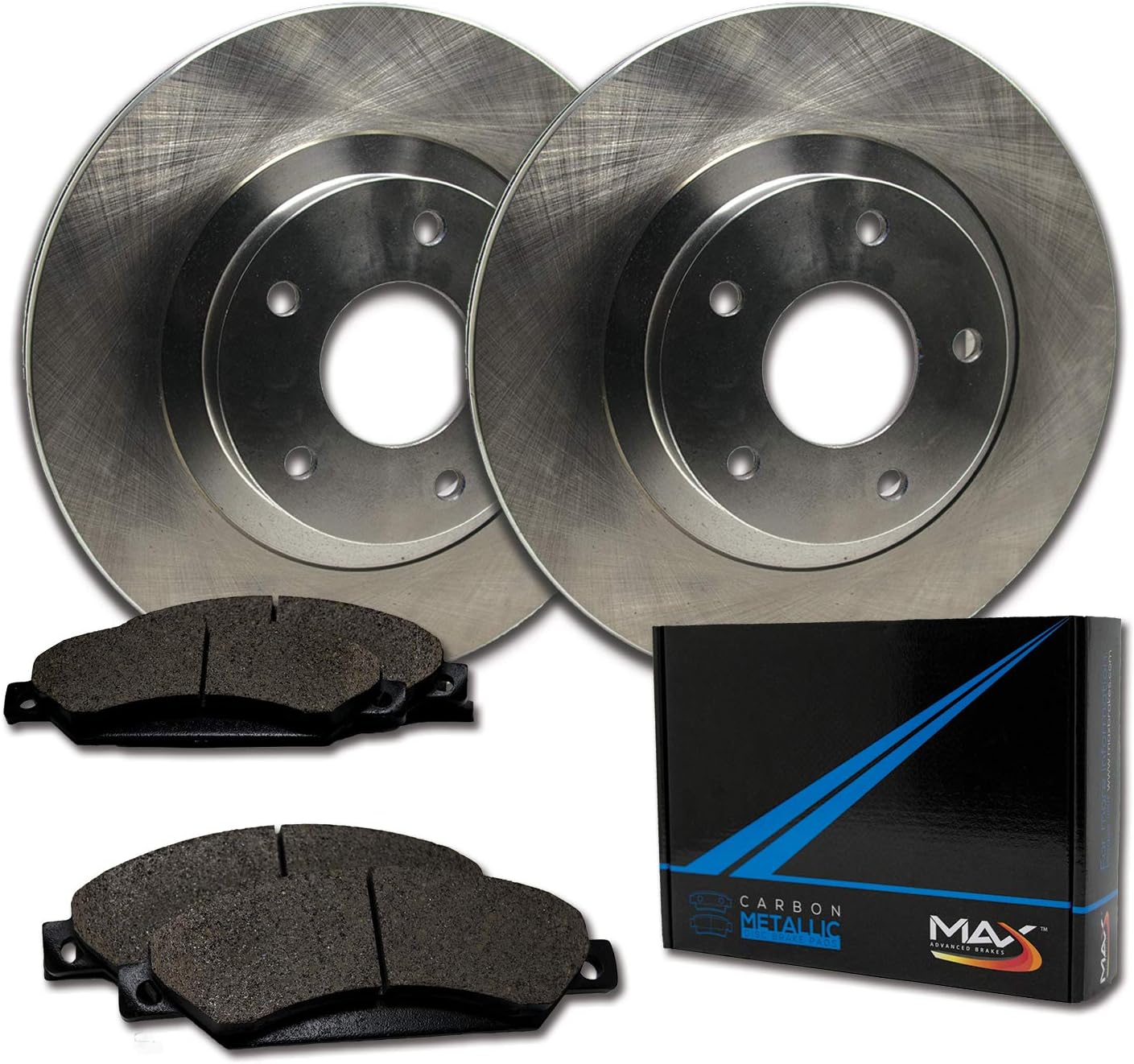 [Rear] Max Brakes Premium OE Rotors with Carbon Metallic Pads TA018742