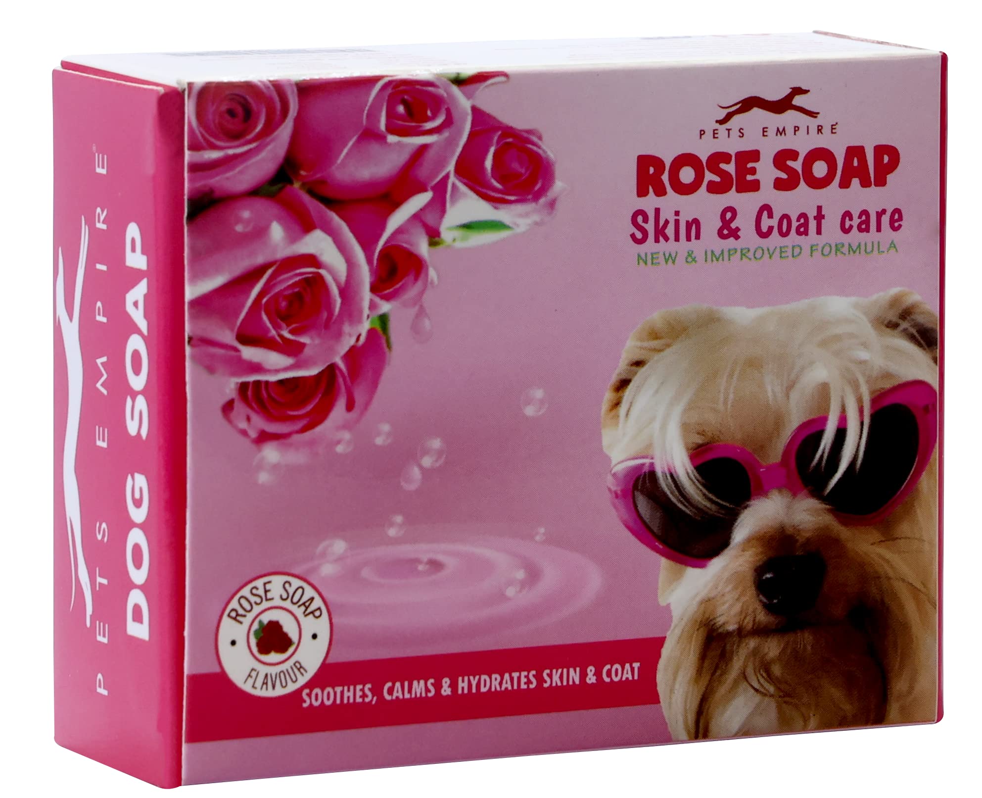 PETS EMPIRE Natural Handmade Dog Soap, 100g (Pack of 3) - Gentle & Nourishing Rose Pet Soap Bar for Healthy Skin & Coat | Antibacterial & Fur-Brightening Dog Grooming Organic Soaps for All Breeds (B09LCZ84FM) Amazon Price History, Amazon Price Tracker