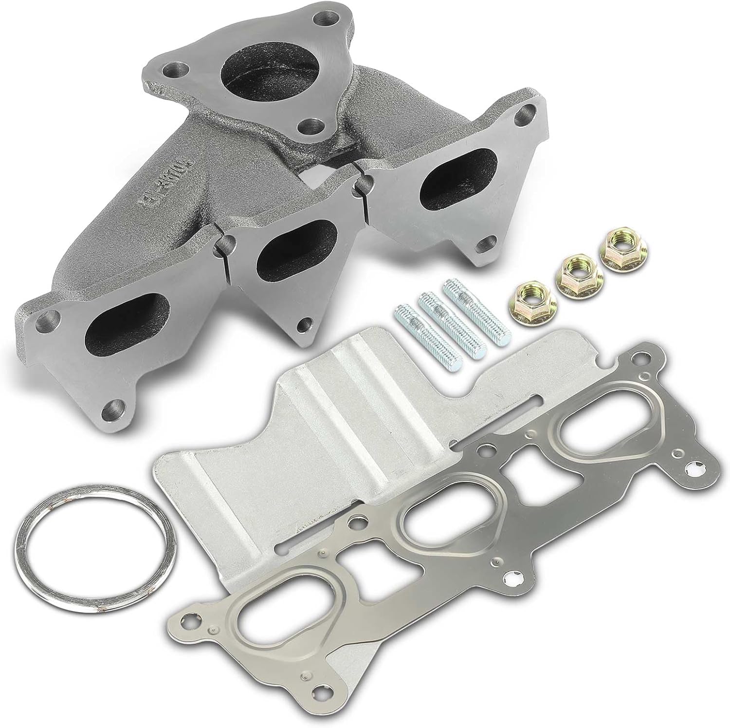 A-Premium Exhaust Manifold Kit W/Gasket & Studs & Nuts Compatible with Chevy Equinox, Malibu, Traverse & GMC Acadia, Acadia Limited & Buick Enclave & Pontiac G6, Torrent & Saturn Aura, Outlook, Vue