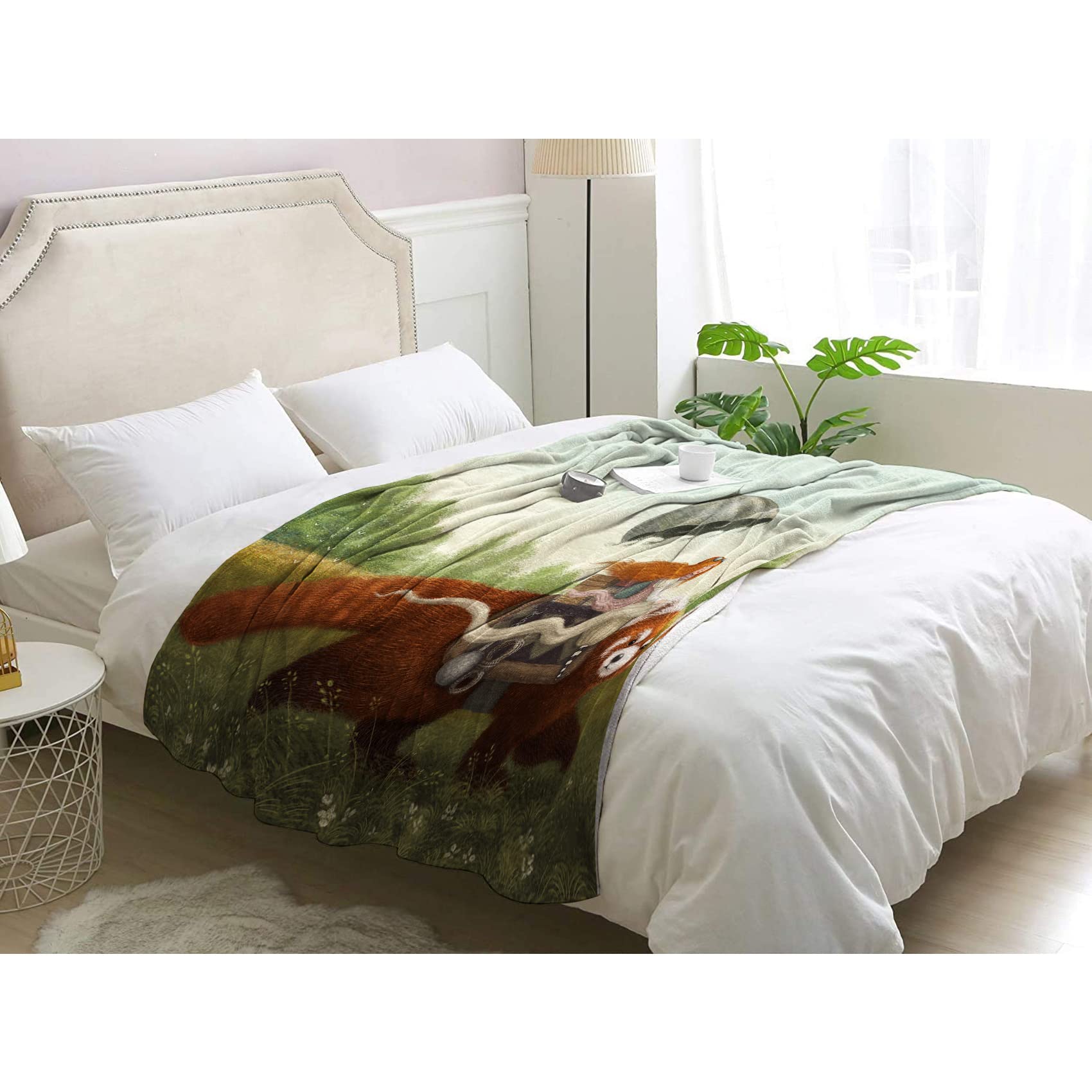 Couverture polaire 200x200 plaid canapé hiver en flanelle 2 personnes BUKITA