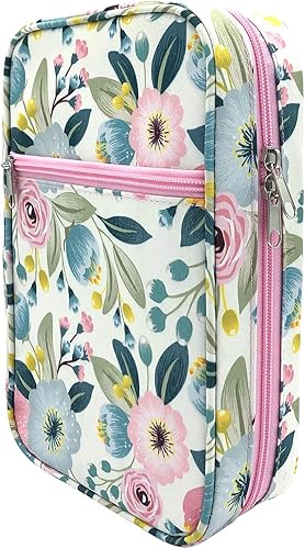 Miniatura 2 de Funda para Biblia con asa para Biblia de tamaño estándar, funda de libro para mujeres y niñas, organizador de estudio con bolsillos y cremallera