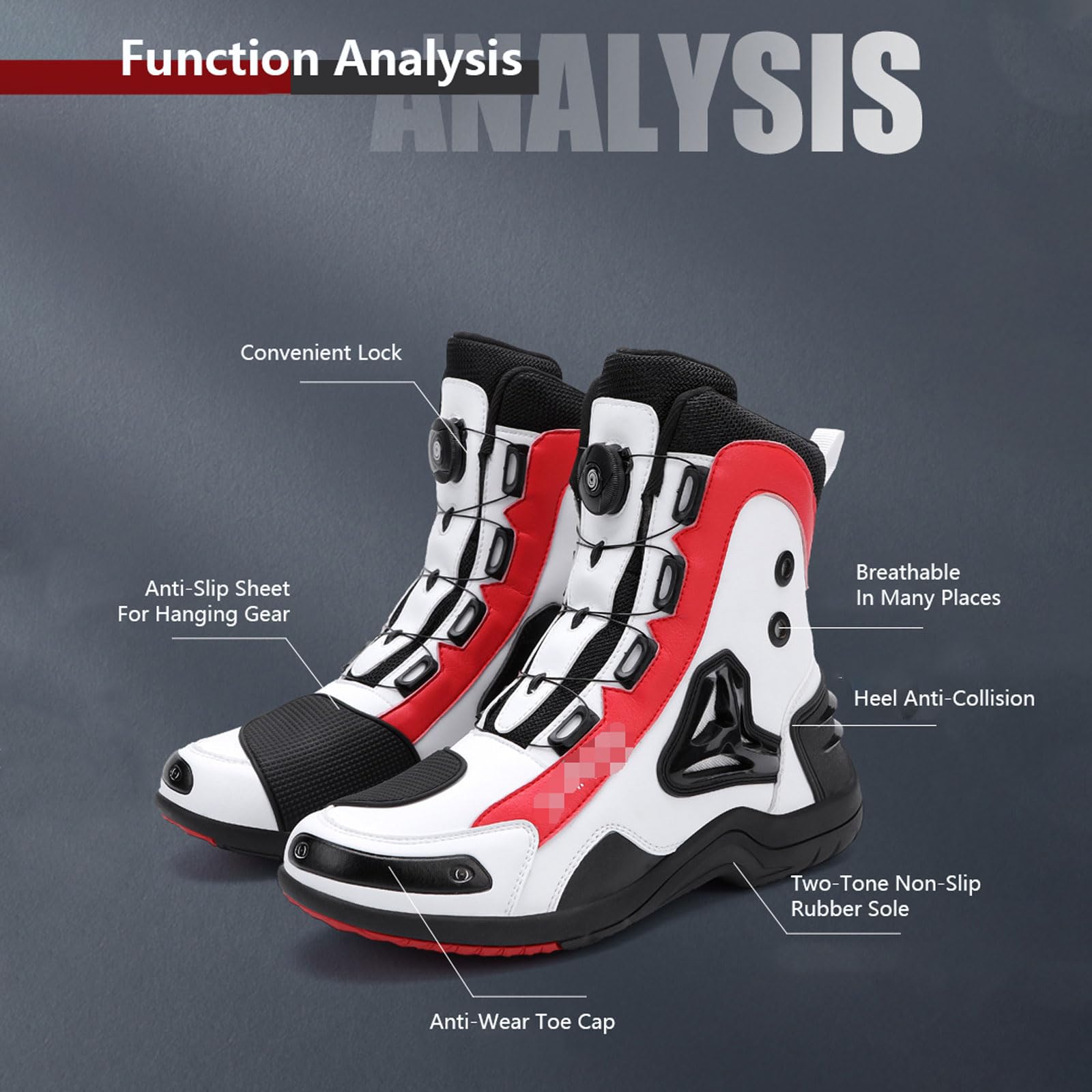 Chaussures De Moto DéContractéEs AntidéRapantes Chaussure Moto Femme Chaussures De Moto De Rallye Tout-Terrain Semelle AntidéRapante DéContracté Classiques Femme