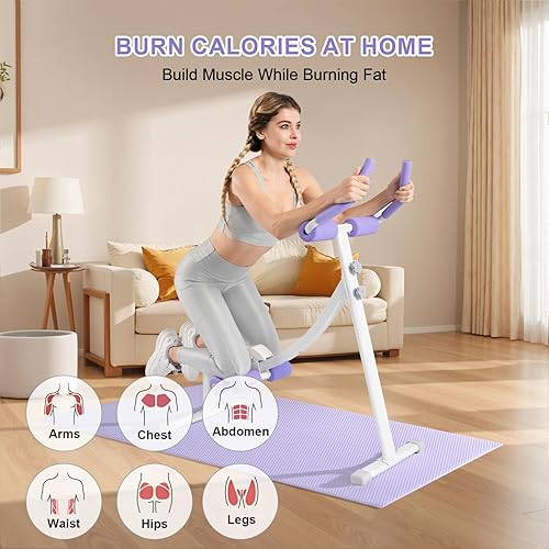 Miniatura 2 de Home Gym Systems Ab Machine, Ab Workout Equipment, Adjustable Ab Trainer Machine for Abs Workout at Home Gym, Foldable, Knee Protection, Abdominal