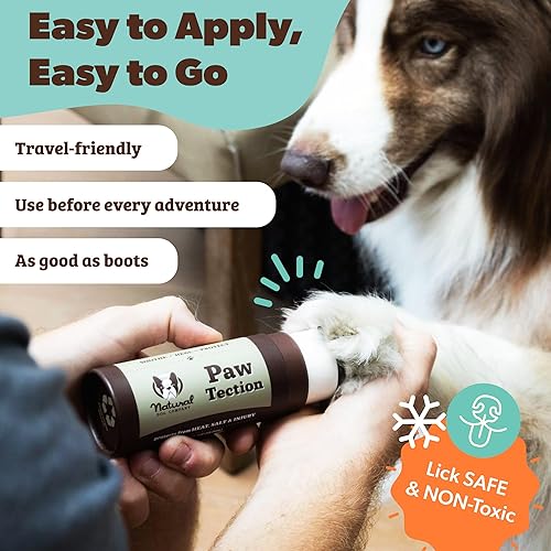 Miniatura 5 de Natural Dog Company PawTection Bálsamo en barra de 2 onzas, cera protectora para patas de perro con manteca de karité y caléndula, protege las patas