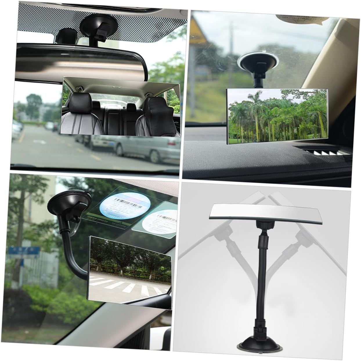 2pcs Car Mirror Rear Facing Rearview Mirror Replacement with Suction Cup Universal Interior Rear View for Car Seats