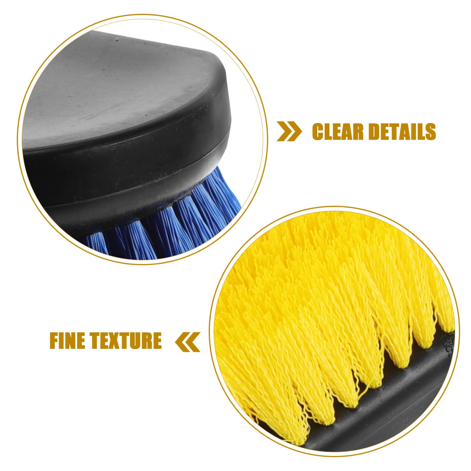 Mikinona Brosse de Nettoyage pour Pneus 2 Pièces Plastique à Long Manche