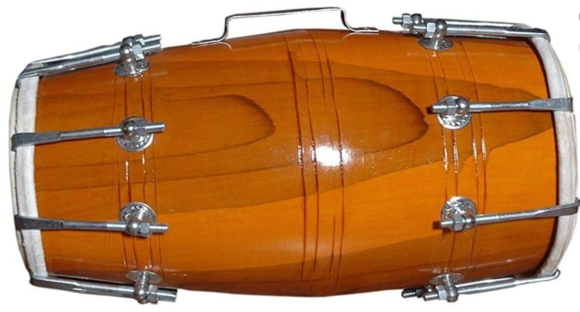 Instrument de musique folk indien fait à la main en bois Dholak Écrous N Bolt